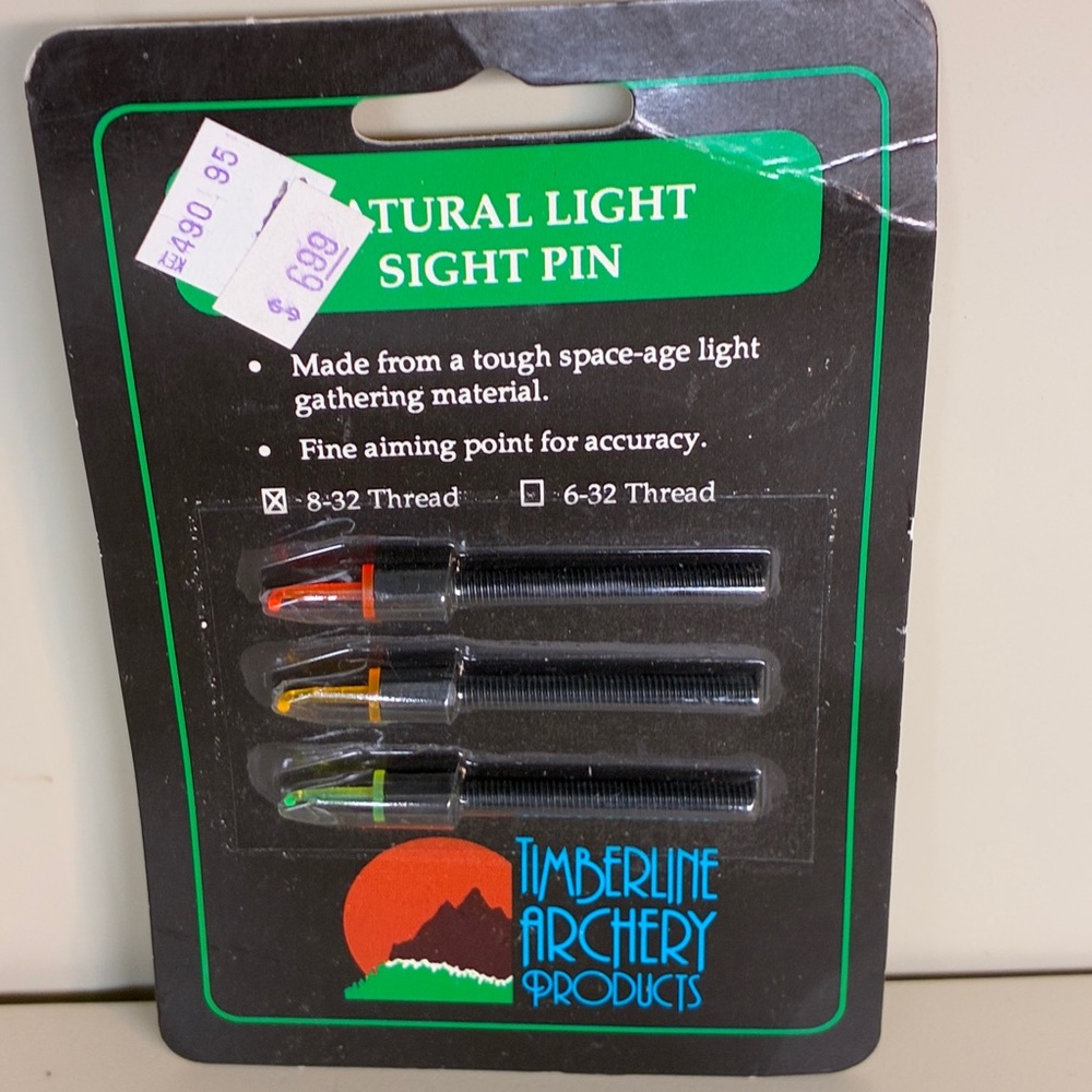 Natural Light Sight Pin 8-32 Thread BRAND NEW Timberline Archery Products